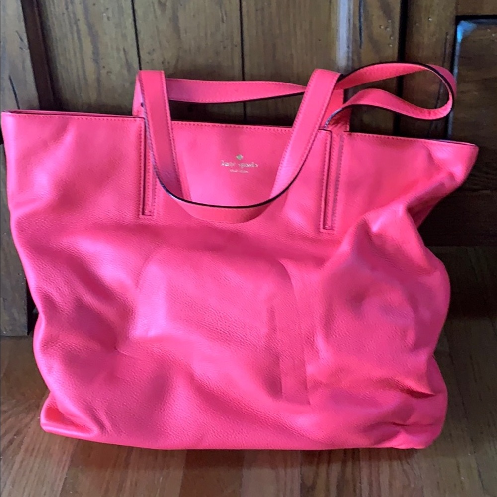 Never used large hot pink Kate Spade slouch bag
